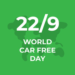 Design for world car free day awareness event. 22 September  