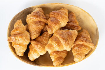 croissant bread and white background