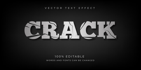 Fototapeta premium Crack concept Text Effect Template