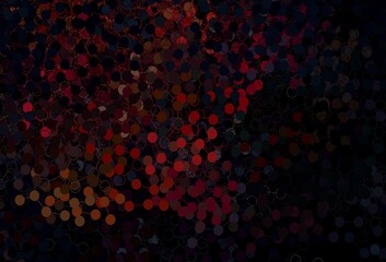 Dark Red, Yellow vector backdrop with dots.