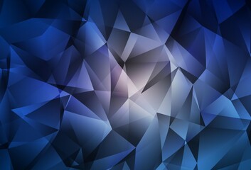 Dark Pink, Blue vector low poly background.