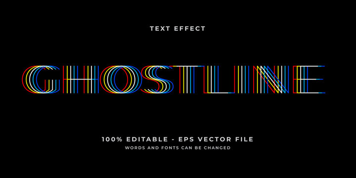 Ghost Line Text Effect