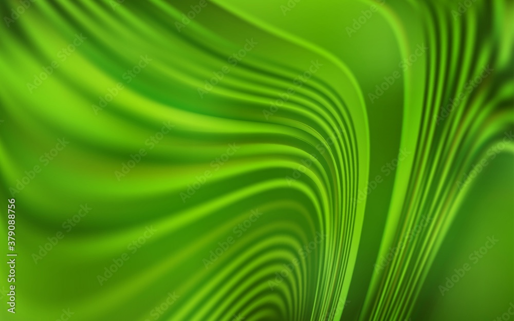 Wall mural light green vector background with curved lines. creative illustration in halftone style with gradie