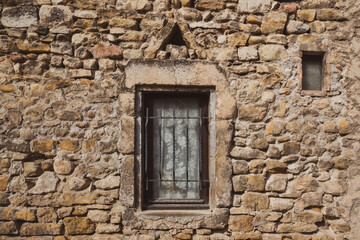 Window in an old stone wall