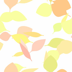 Fall Leaves Seamless Vector Pattern - Repeating ornament for textile, wraping paper, fashion etc.