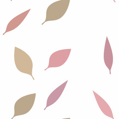 Fototapeta premium Fall Leaves Seamless Vector Pattern - Repeating ornament for textile, wraping paper, fashion etc.