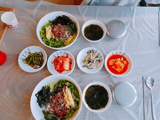 Korea raw fish Bibimbap