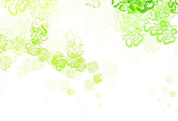 Light Green, Yellow vector background with abstract shapes.