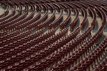 close up of auditorium seats