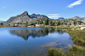 Vallette lake, a small lake in the Aosta Valley, above Champorcher