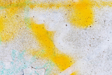 Abstract graffiti paintings on the concrete wall. Background texture. Close up.
