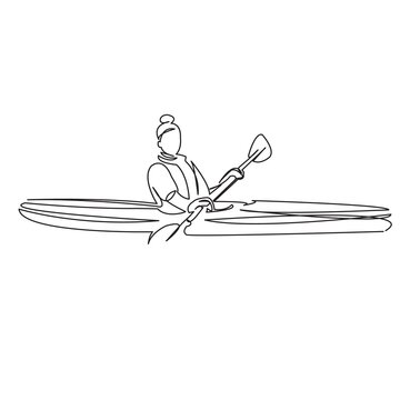 recommend clip art: a girl in a kayak