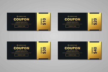 elegant coupon design template for shops, events, businesses, tickets and more
