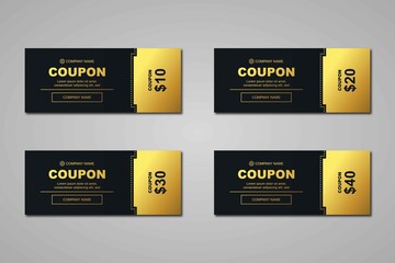 elegant coupon design template for shops, events, businesses, tickets and more