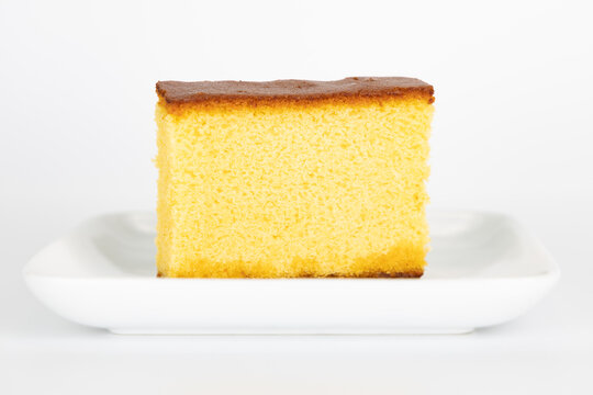 Japanese castella cake close up