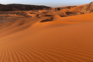 Fototapeta na wymiar Dunes algerian sahara Tassili n'Ajjer