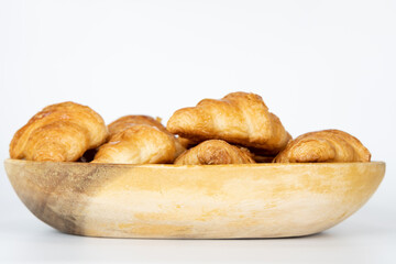 croissant bread and white background