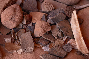 ancient pottery fragment algerian sahara Tassili n'Ajjer