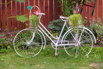 Fototapeta na wymiar An old bike in nature