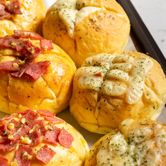 Korean Garlic Bread with Smoked Beef
