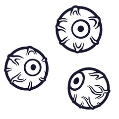 Set of horrible eyes for halloween holiday design