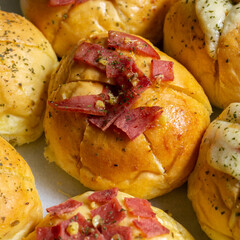 Korean Garlic Bread with Smoked Beef