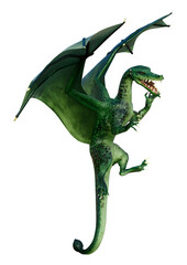 Fototapeta premium 3D Rendering Fairy Tale Dragon on White
