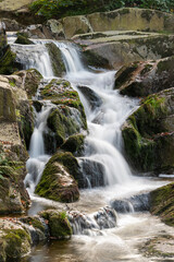 Fototapeta premium Deutschland, Sachsen-Anhalt, Ilsenburg, Obere Ilsefälle, Nationalpark Harz, Ilsetal