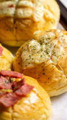 Korean Garlic Bread with Smoked Beef