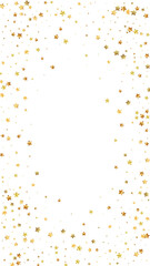Gold stars random luxury sparkling confetti. Scatt