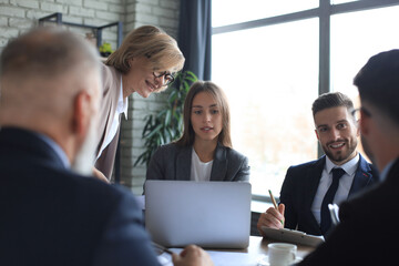 Businessmen teamwork brainstorming meeting to discuss plans of the investment.