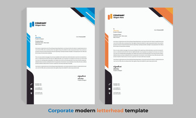 Corporate modern letterhead template
