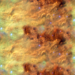 Starry sky seamless pattern.  Yellow abstract 