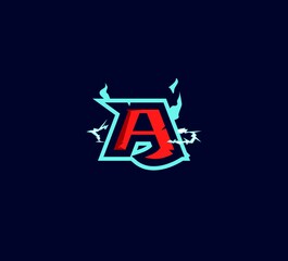 Obraz premium E-sport logo letter a