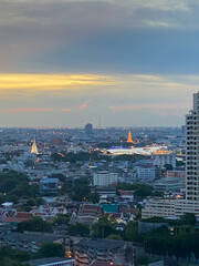 Fototapeta premium Bangkok city skyline at dusk