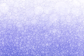 Close up Beautiful purple abstract soap bubbles. Background pattern for design. Macro photography view