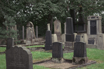 Gräber auf einem jüdischen Friedhof, Niedersachsen, Deutschland