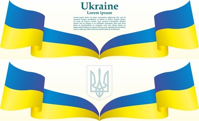 Flag of Ukraine, Ukraine. Template for award design, an official document with the flag of Ukraine. Bright, colorful vector illustration.