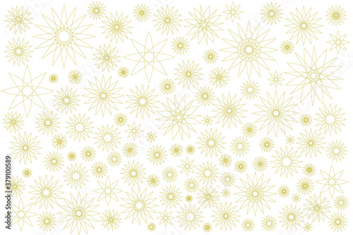 カード 和風 雪 花 星 模様 背景 金色 クリスマス アイコン Jpeg 画像 素材 Wall Mural Sozyer
