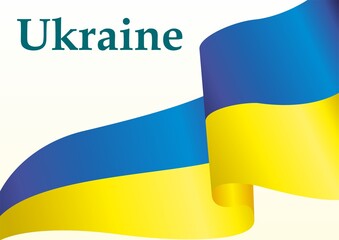 Flag of Ukraine, Ukraine. Template for award design, an official document with the flag of Ukraine. Bright, colorful vector illustration.