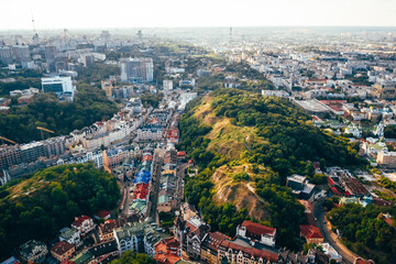 Obraz premium Aerial Panoramic view to the Andreevsky Descent