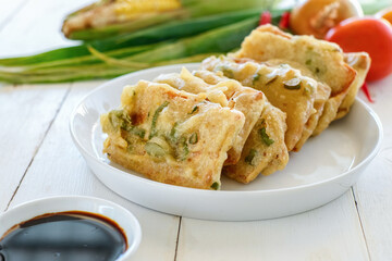 Tempe Mendoan is a traditional food from Indonesia
