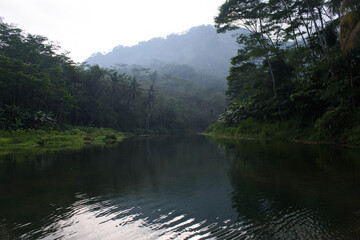 Small lake with views of the hills