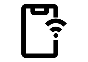 PHONE WIFI icon vector FOR APPS AND WEBSITE