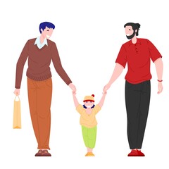 Homosexual family concept.