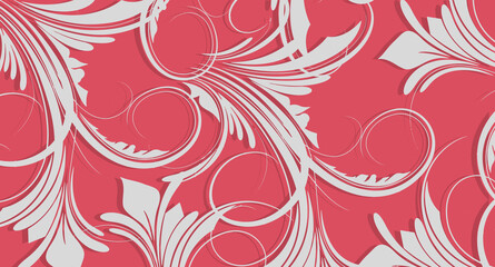 decorative colorful swirl floral design backdrop.