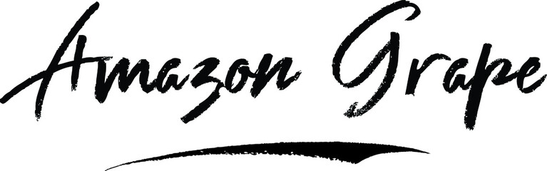 Amazon Grape Typography Black Color Text 
on White Background