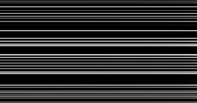 4k Black and white animation of digital noise effect with horizontal strokes. Good for masks, overlays and etc. Formats UHD, HD, 1080p, 4K.