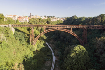 Old railway bridge of Roncigliove in Viterbo