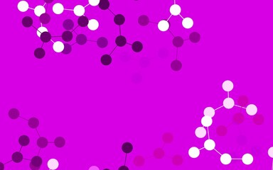 Light Purple, Pink vector background with forms of artificial intelligence.